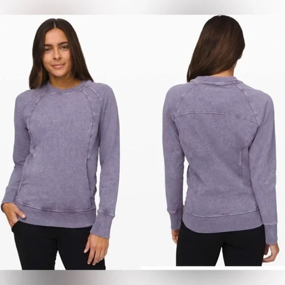 Lululemon Scuba Crew *Wash – Washed Purple Quartz – Size 8 – Comfy Chic 💜